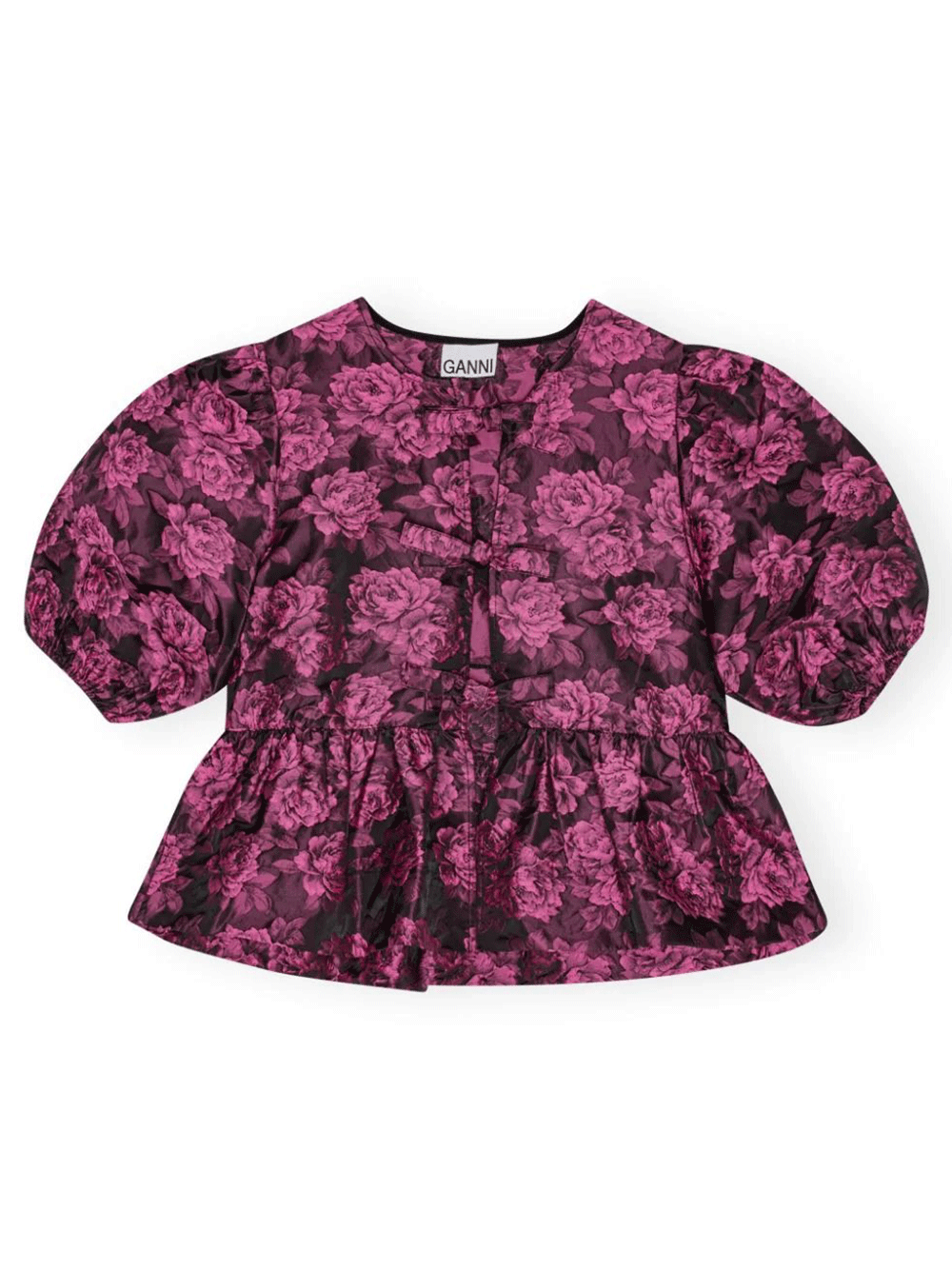 GANNI-Botanical-Jacquard-Peplum-Blouse-Floral-1