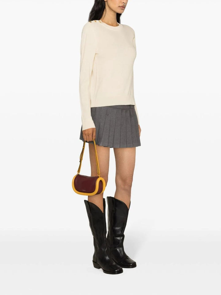 GANNI-Cashmere-Mix-O-Neck-Pullover-Beige-3