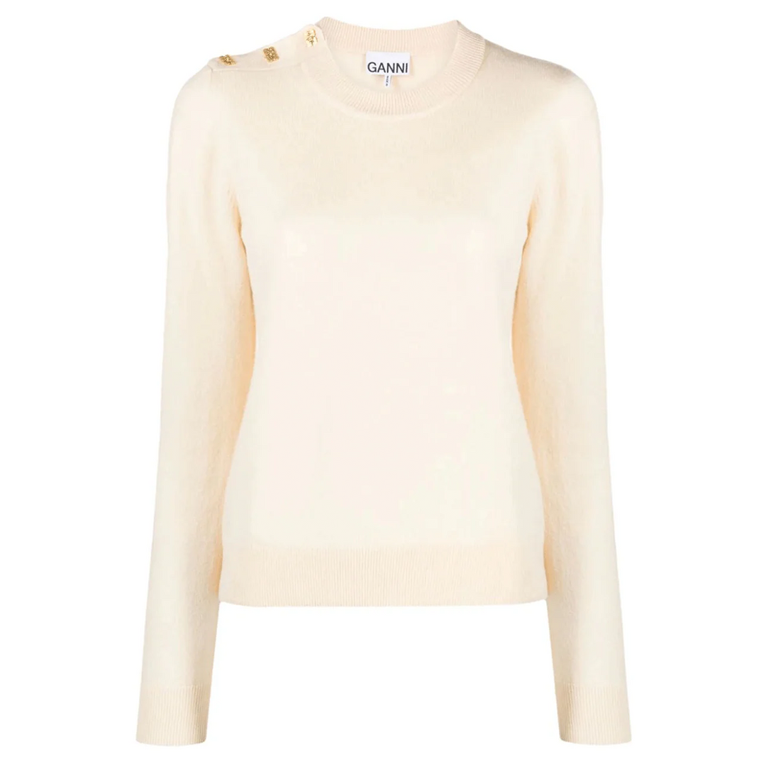 Cashmere Mix O Neck Pullover