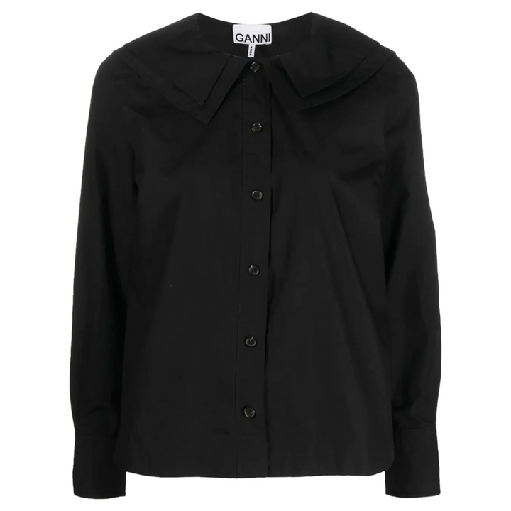 棉質府綢雙領襯衫