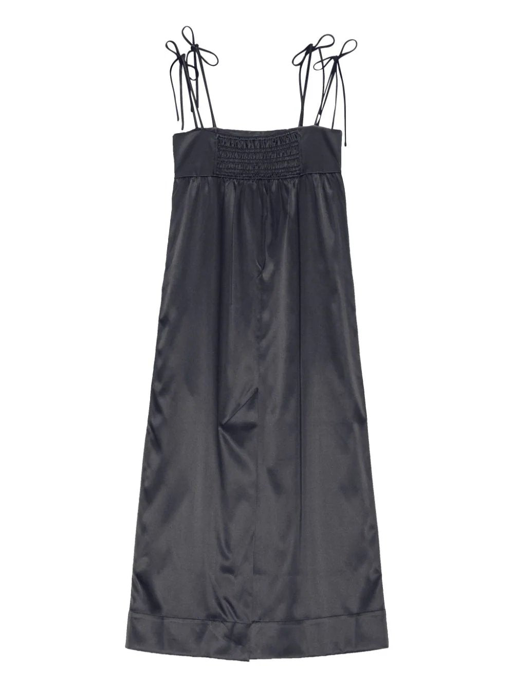 GANNI-Double-Satin-String-Long-Dress-Black-6