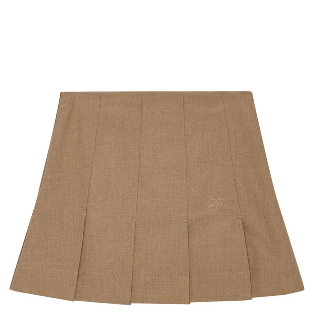 Drapey Melange Mini Skirt