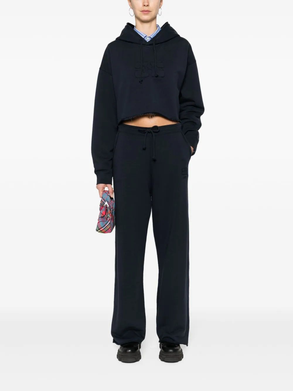 GANNI-Isoli-Cropped-Oversized-Hoodie-Navy-2