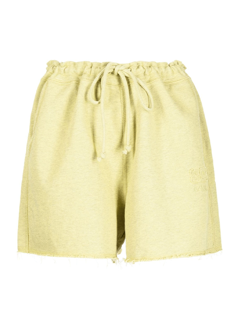 GANNI-Light-Isoli-Drawstring-Shorts-Green-1