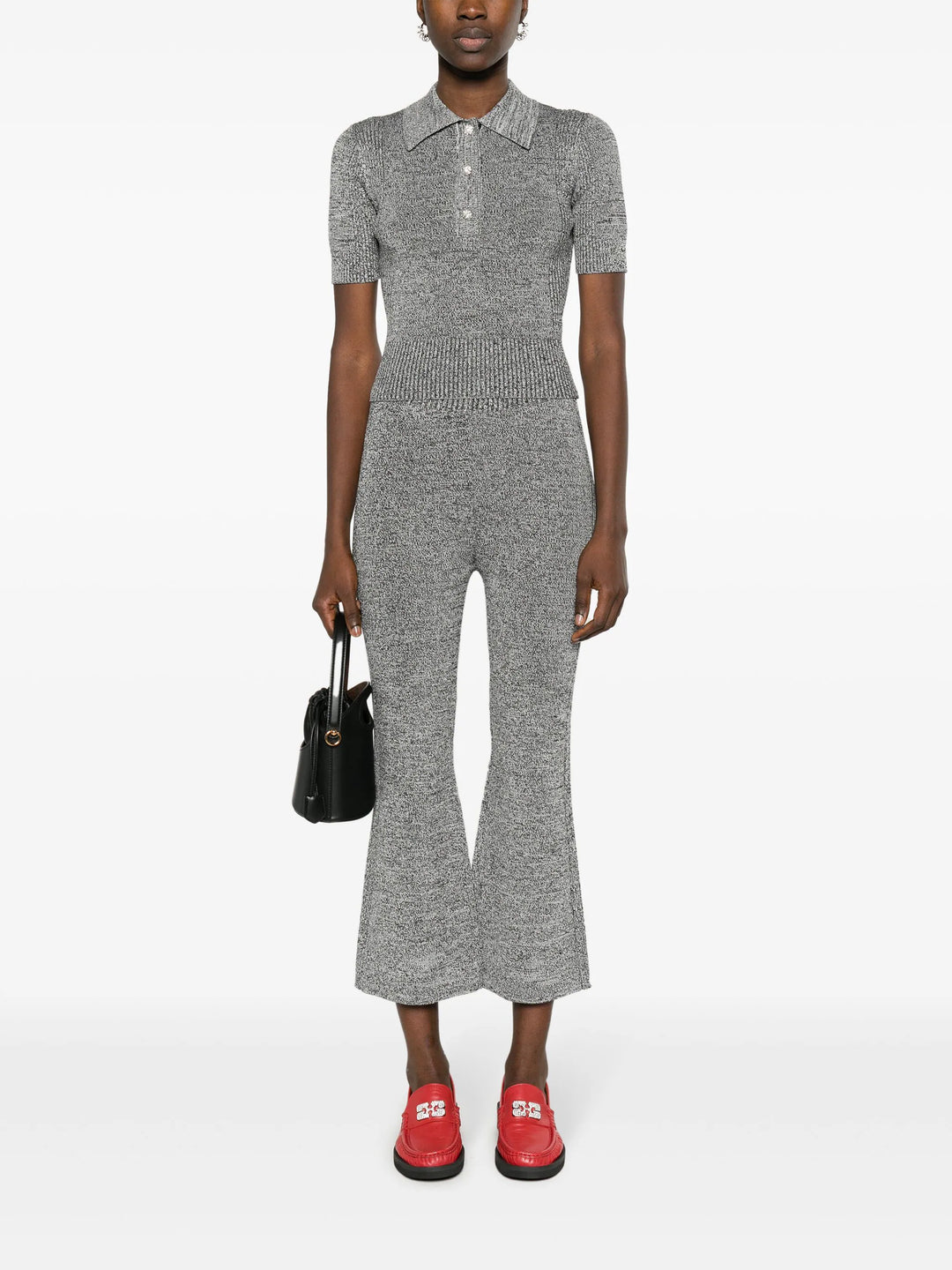 GANNI-Melange-Rib-Cropped-Pants-Black-2