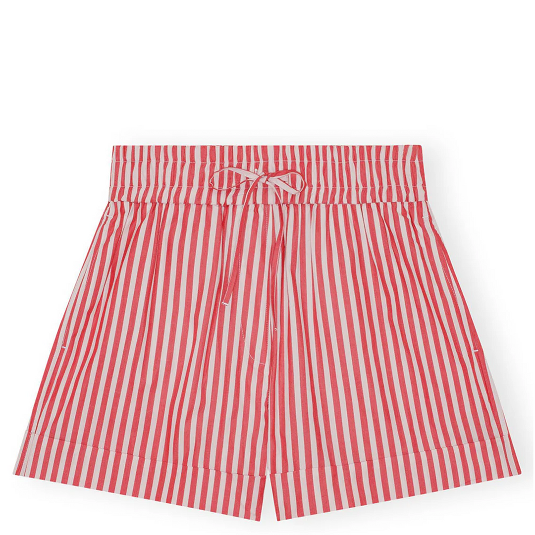 Stripe Cotton Elasticated Shorts