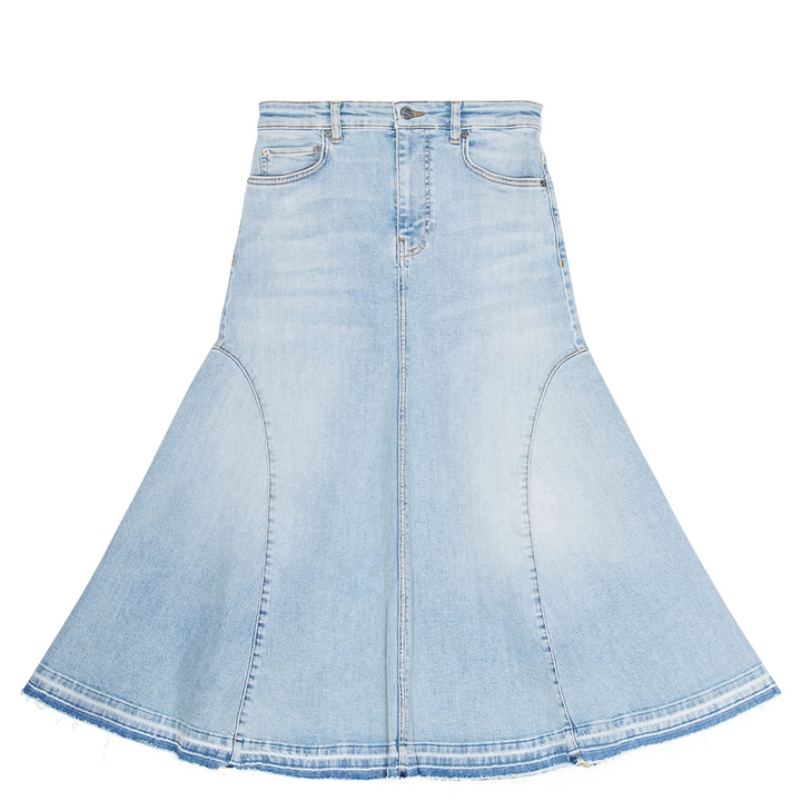 Tint Denim Midi Skirt