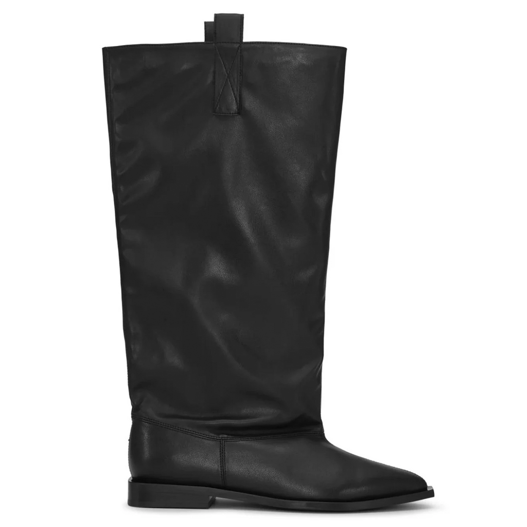 Western Wide Slouchy Flat Tubu Boots