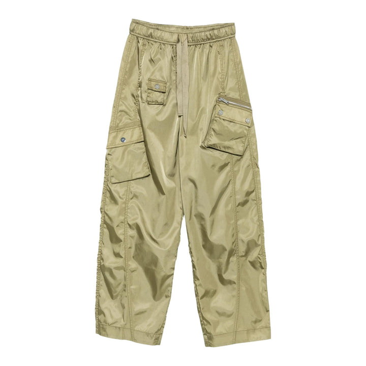 Club21 - GANNI - Duchesse Nylon Oversized Elasticated Trousers - PANTS - Green