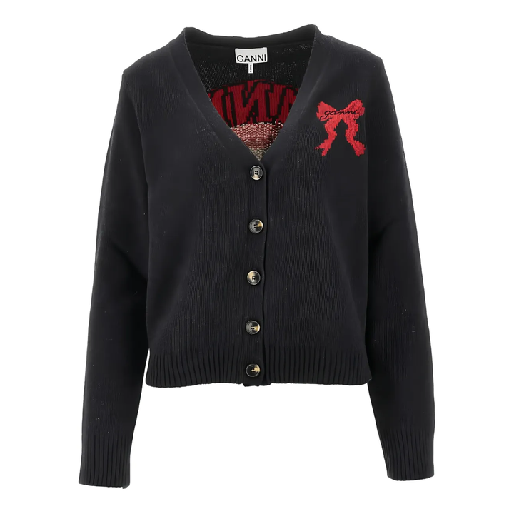 Graphic Wool Cardigan