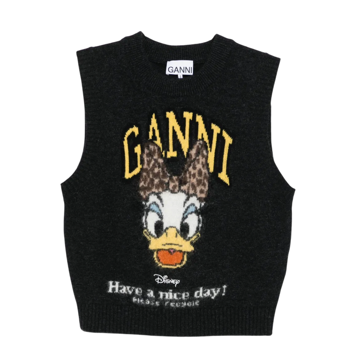 Graphic Wool Vest Daisy