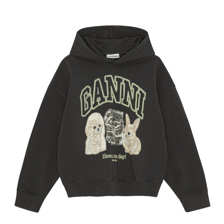 Isoli Oversize Animals Crop Hoodie