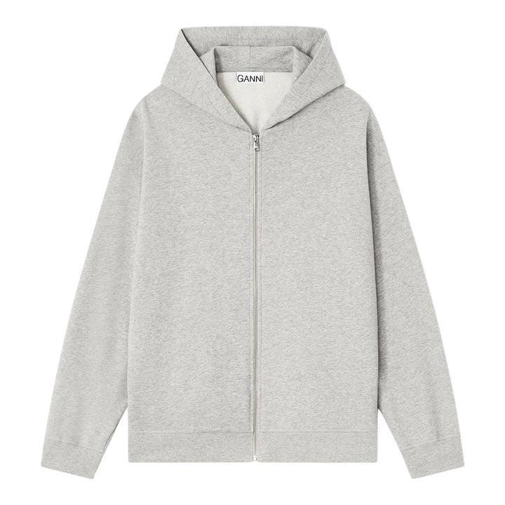 Club21 - GANNI - Isoli Teddy Oversized Zip Hoodie - SWEATERS - Light Grey