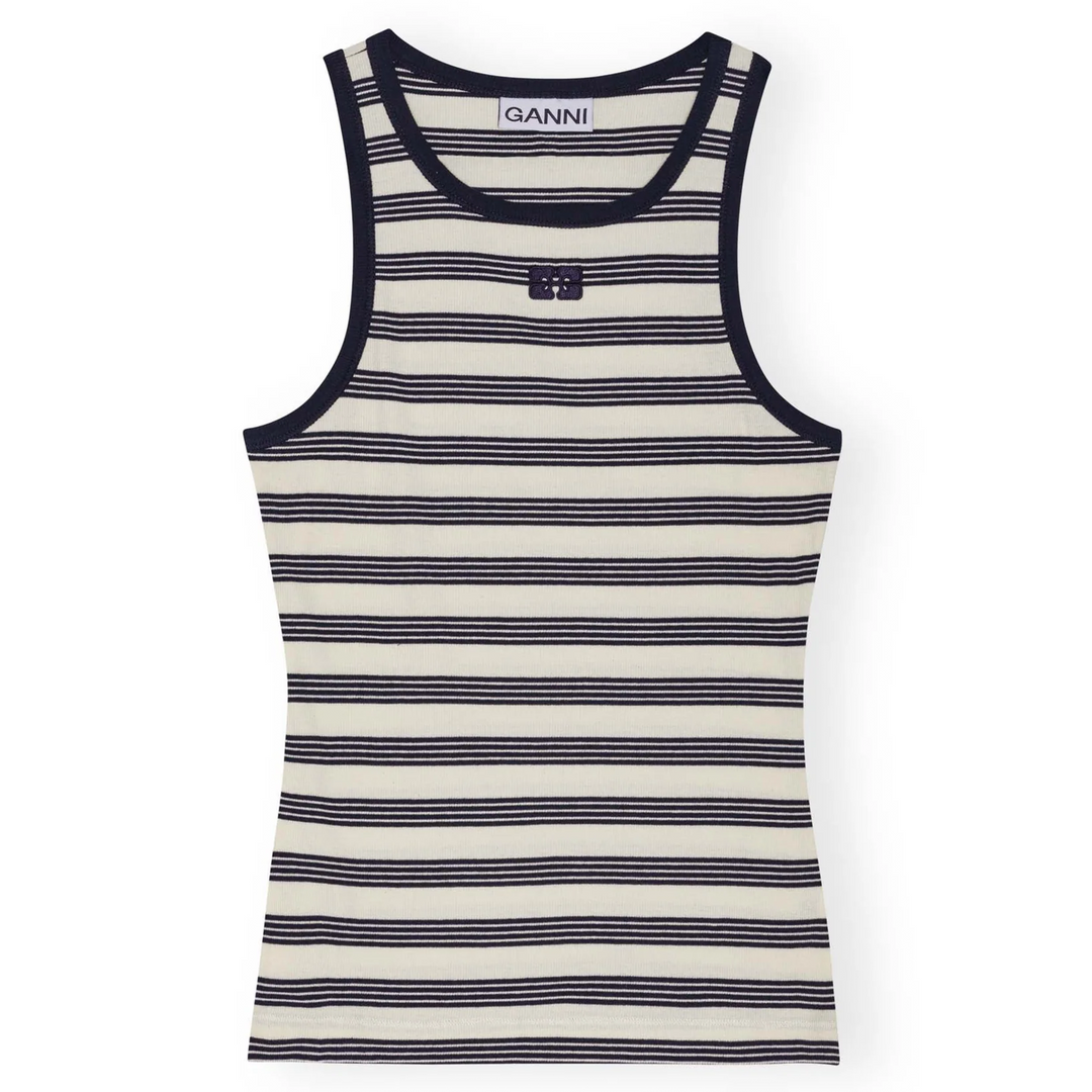 Striped Soft Cotton Rib Tank Top