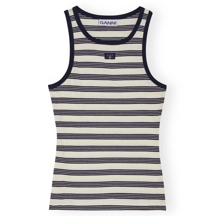 Striped Soft Cotton Rib Tank Top