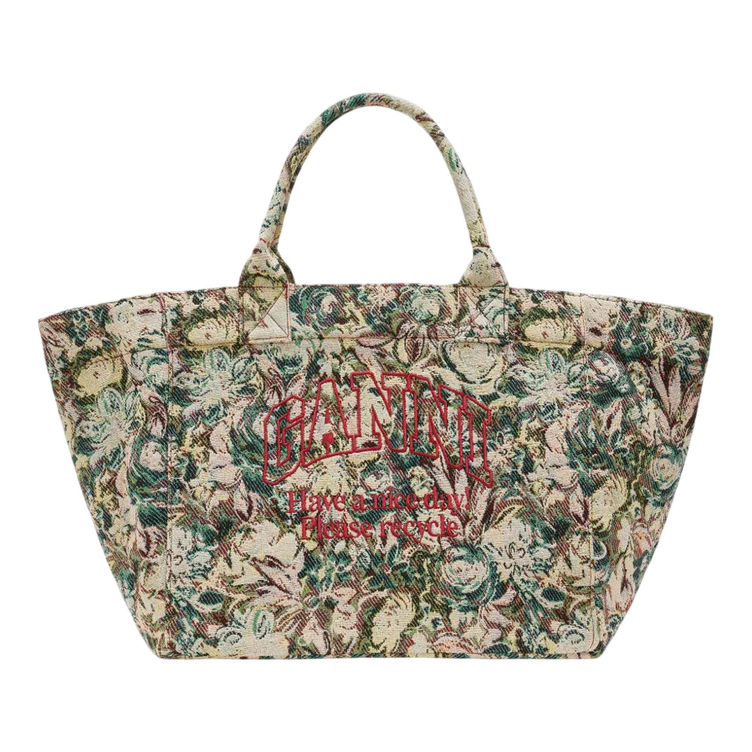 Club21 - GANNI - Tapestry XXL Tote - TOTES - Green