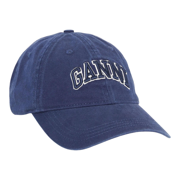 Club21 - GANNI - Washed Cotton Canvas Cap Embroidered - HATS - Dark Blue