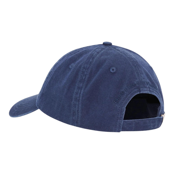 Club21 - GANNI - Washed Cotton Canvas Cap Embroidered - HATS - Dark Blue