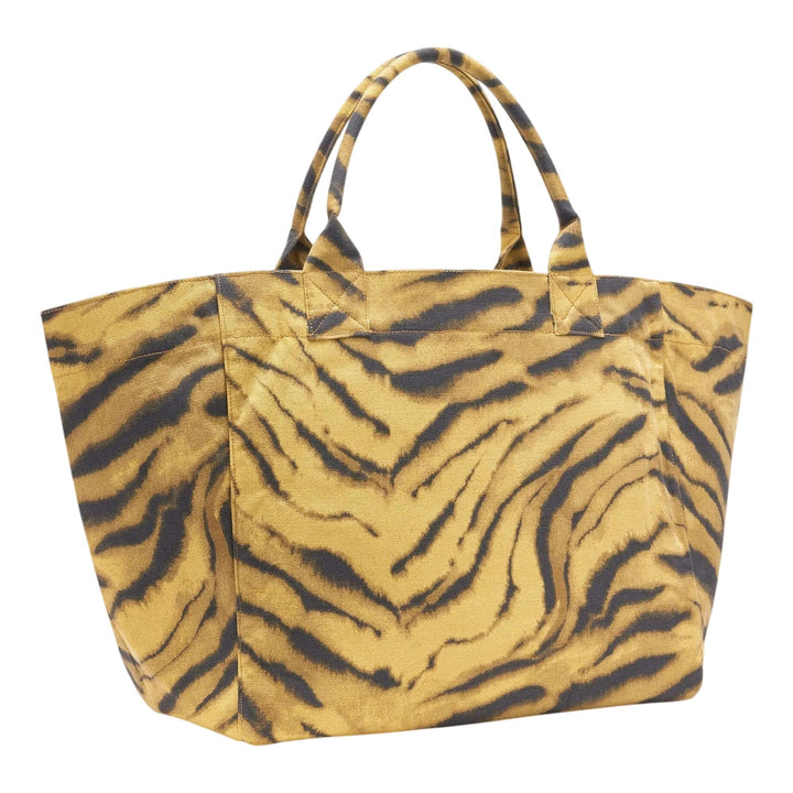 Club21 - GANNI - Zebra Print XXL Tote - TOTES - Khaki