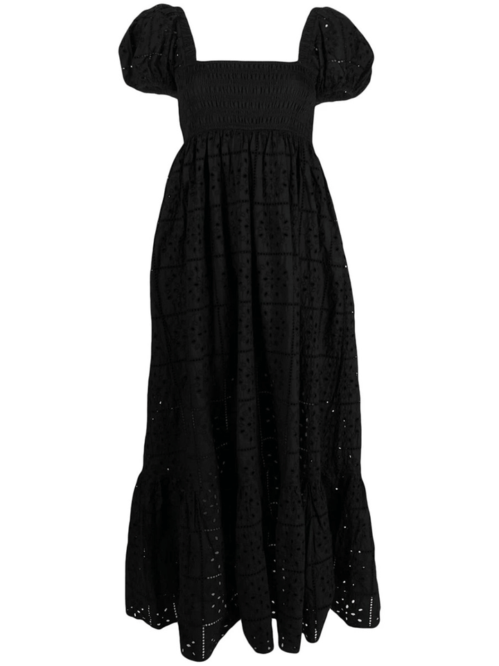 Ganni-Broderie-Anglaise-Maxi-Dress-Black-1