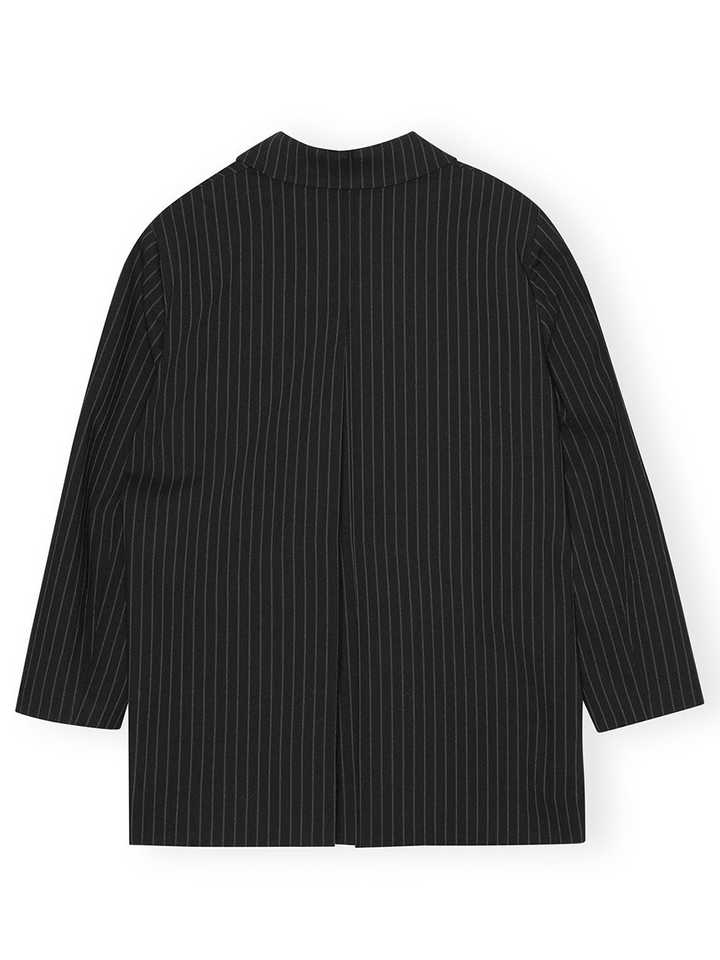 Ganni-Stretch-Stripe-Oversized-Blazer-Black-2