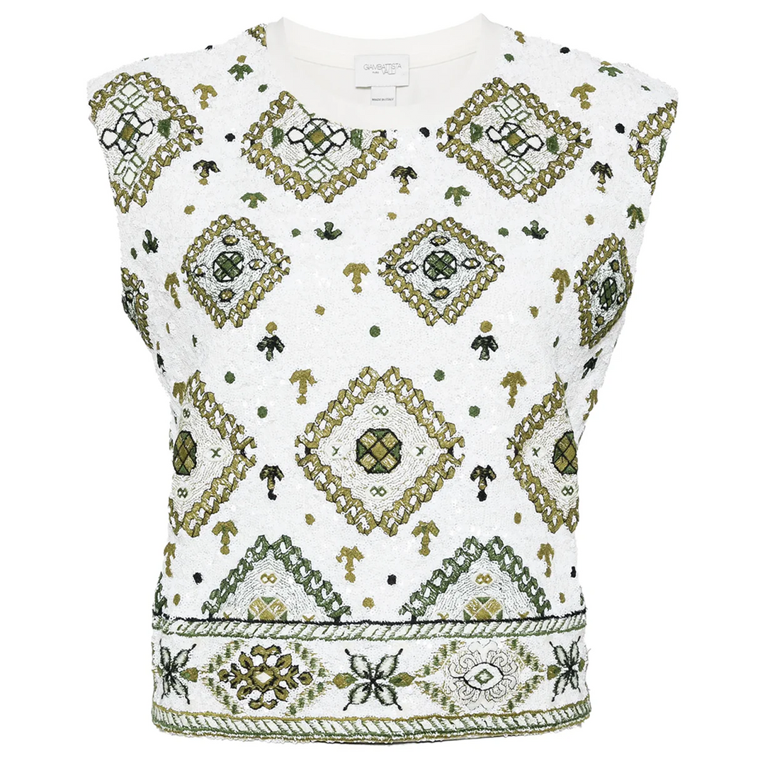 Jersey Embellished Short Sleeves Tee