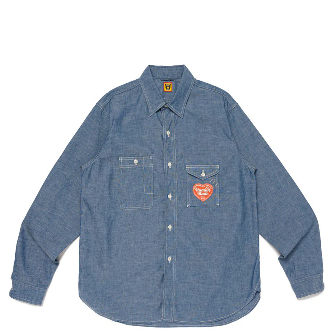 HUMAN_MADE_Chambray_Work_Shirt_Blue