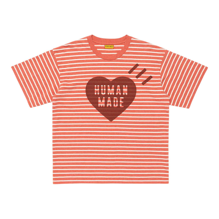 Club21 - HUMAN MADE - Heart Striped T-Shirt - TEES - Red