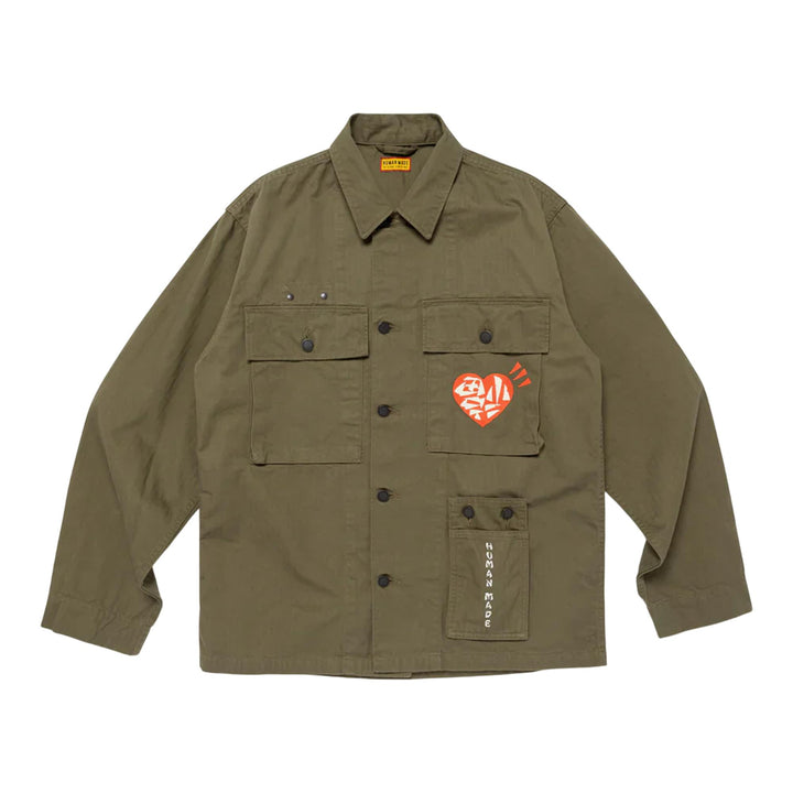 Club21 - HUMAN MADE - Military Shirt - JACKETS - Olive