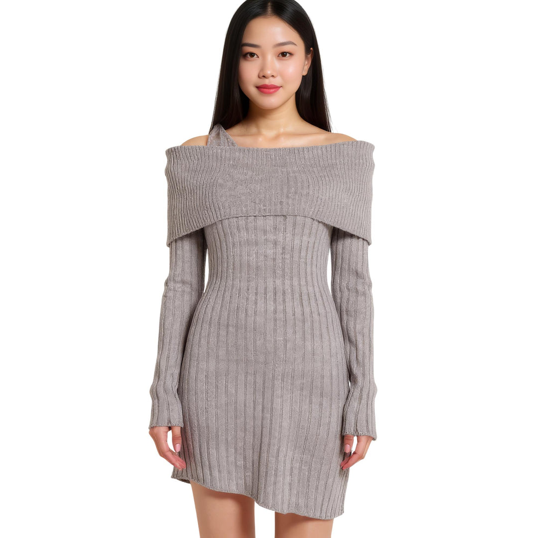 Club21 - House of Sunny - Chunky Rib Dress - KNIT DRESSES - Grey