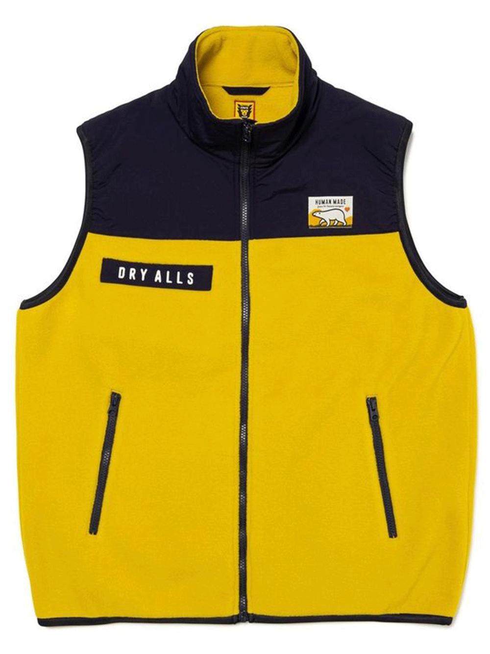 Human-Made-FLEECE-VEST-Yellow-1