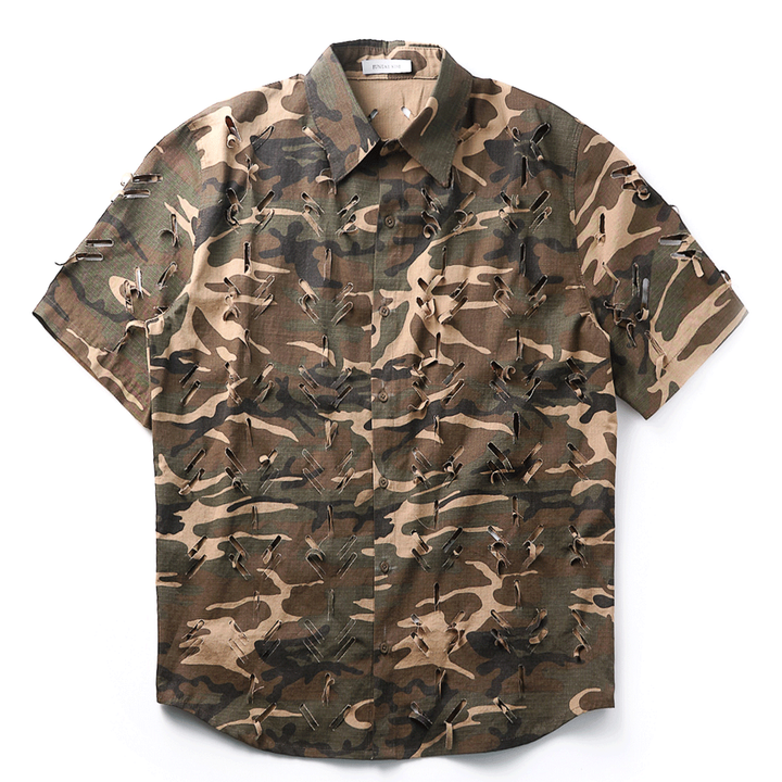 JUNTAE_KIM_Laserslashed_Shirt_Khaki