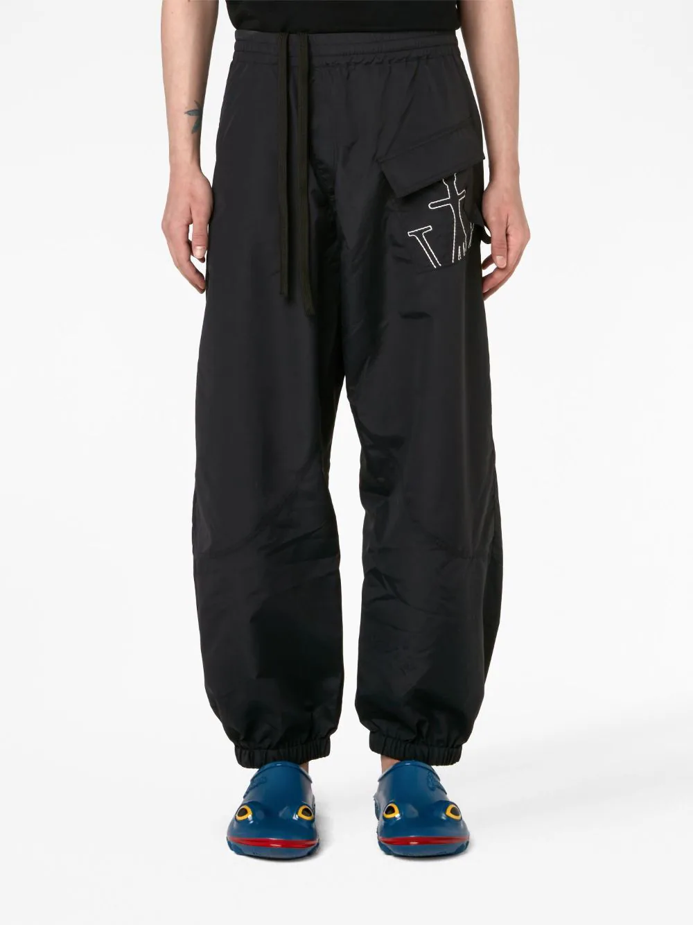 JW Anderson Twisted Joggers Nylon Black 4