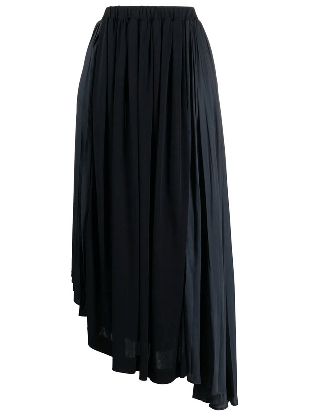 Jil Sander Asymm Crepe Fluid Skirt Navy 1