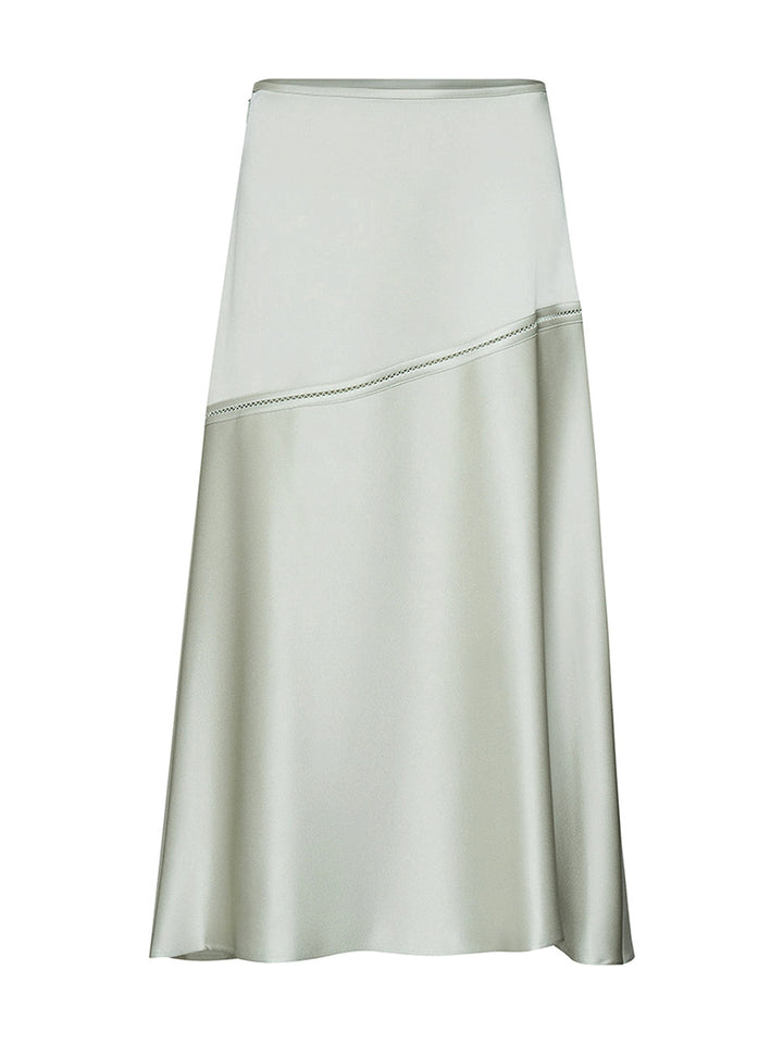    Jil-Sander-Bias-Cut-Calf-Length-Flared-Skirt-Green-1