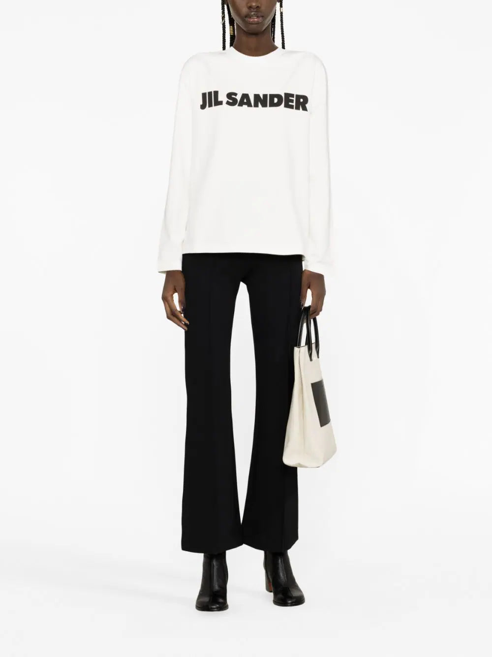 Jil-Sander-Crew-Neck-Long-Sleeves-T-Shirt-White-2