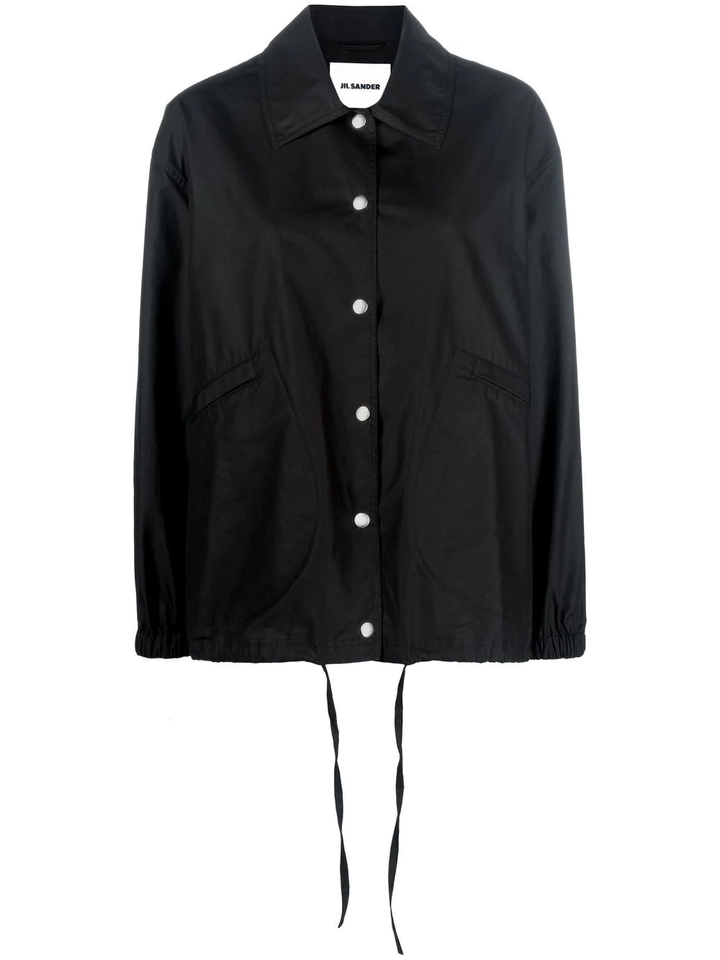 Jil Sander Logo Printed Blouson Black 1