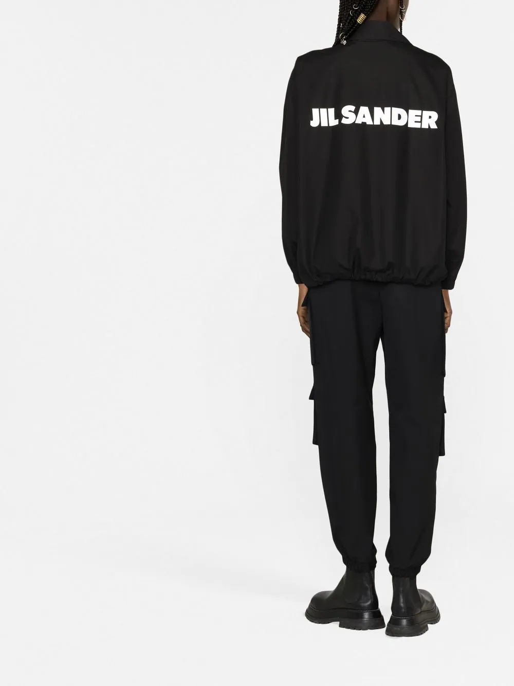 Jil Sander Logo Printed Blouson Black 2