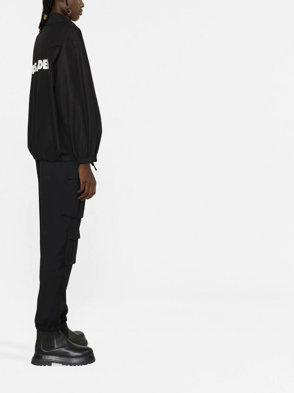 Jil Sander Logo Printed Blouson Black 4