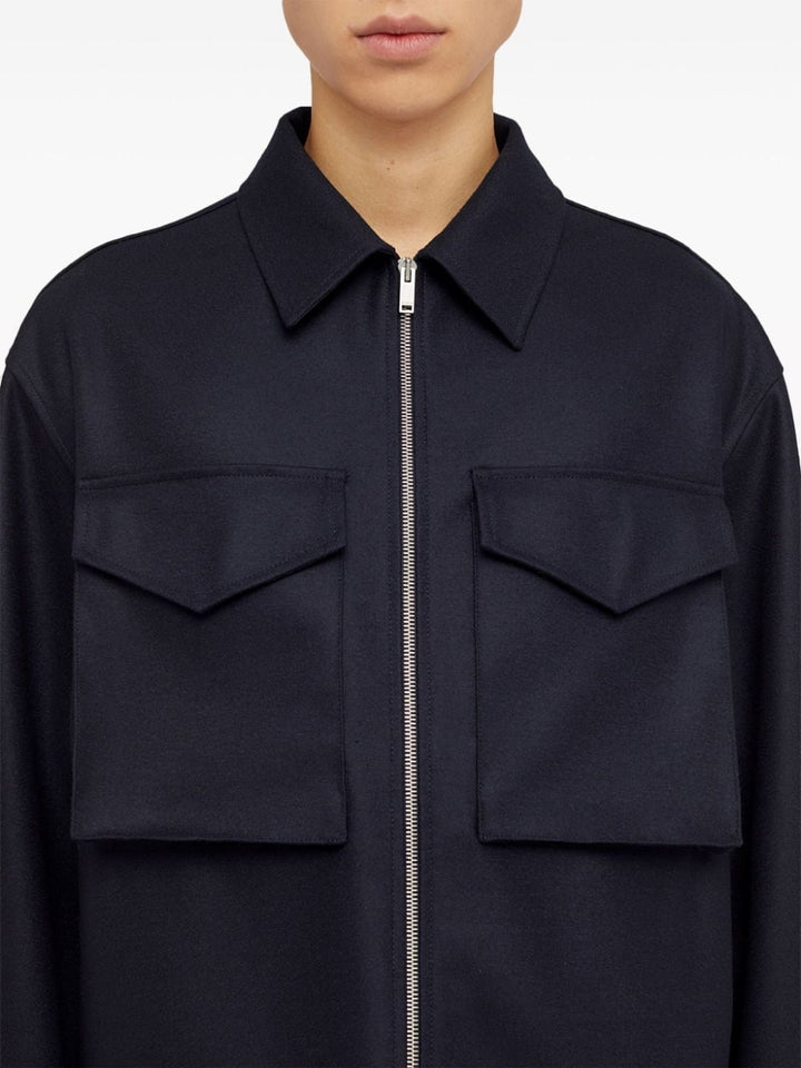 Jil-Sander-Patch-Pocket-Zip-Shirt-Black-4