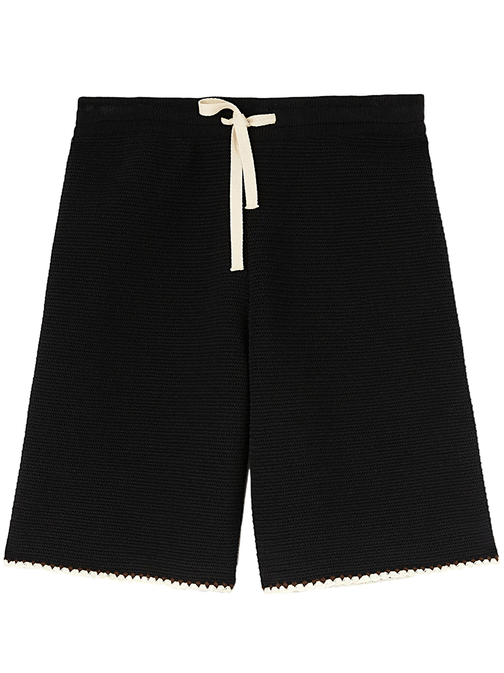 Jil-Sander-Rick-Rack-Stitch-With-Contrast-Shorts-Black-1