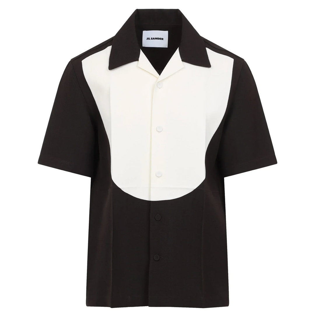 Contrast Shirt Fluid Silk