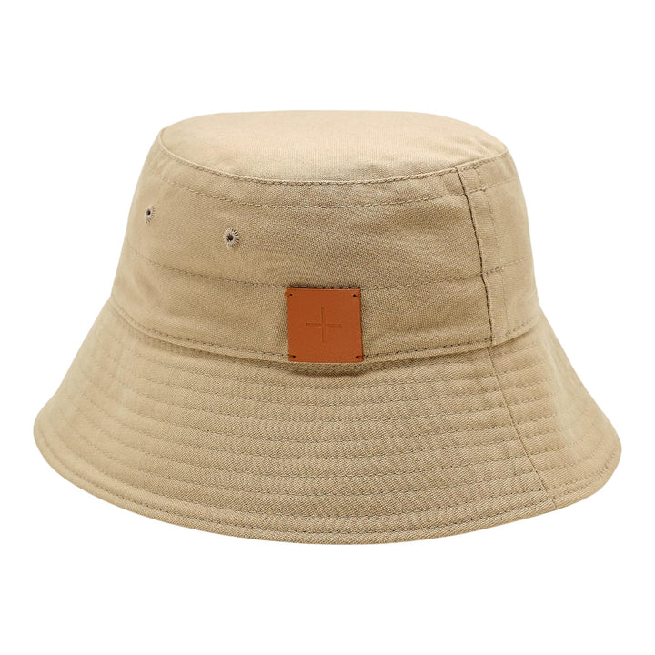Club21 - Jil Sander - Bucket Hat Leather Patch Logo - HATS - Khaki