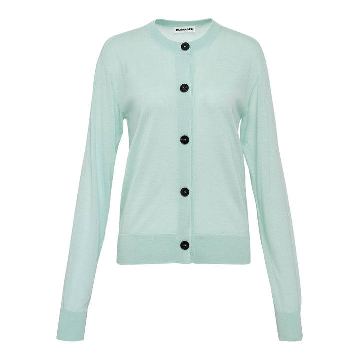 Club21 - Jil Sander - Crew Neck Long Sleeve Cardigan - CARDIGANS - Green