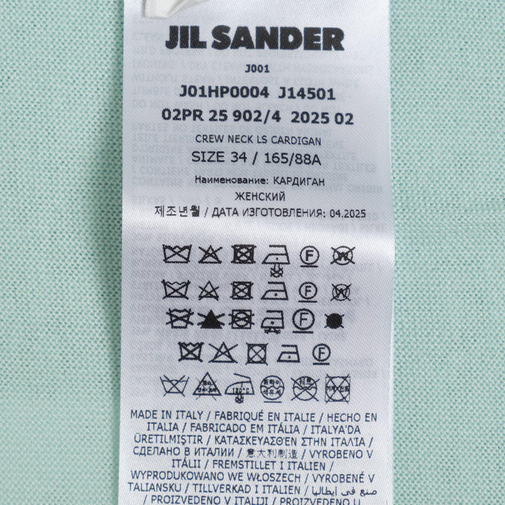 Club21 - Jil Sander - Crew Neck Long Sleeve Cardigan - CARDIGANS - Green