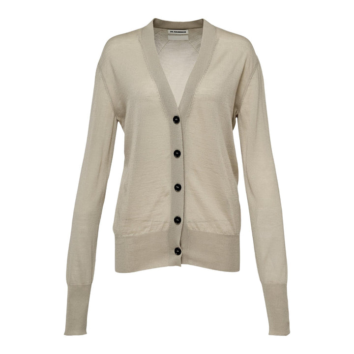 Club21 - Jil Sander - Fine Cashmere V-Neck Cardigan - CARDIGANS - Green