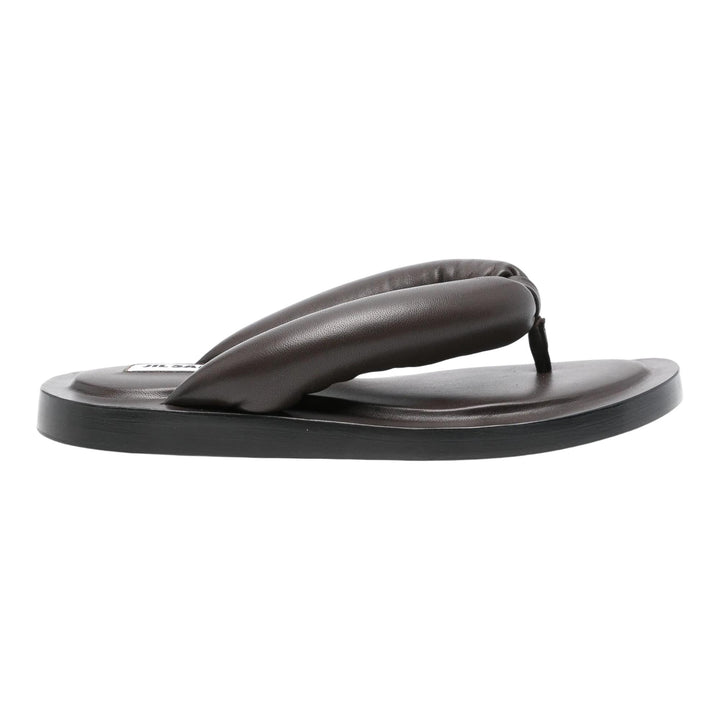 Club21 - Jil Sander - Nappa Setanil Sandal - FLAT SANDALS - Dark Brown
