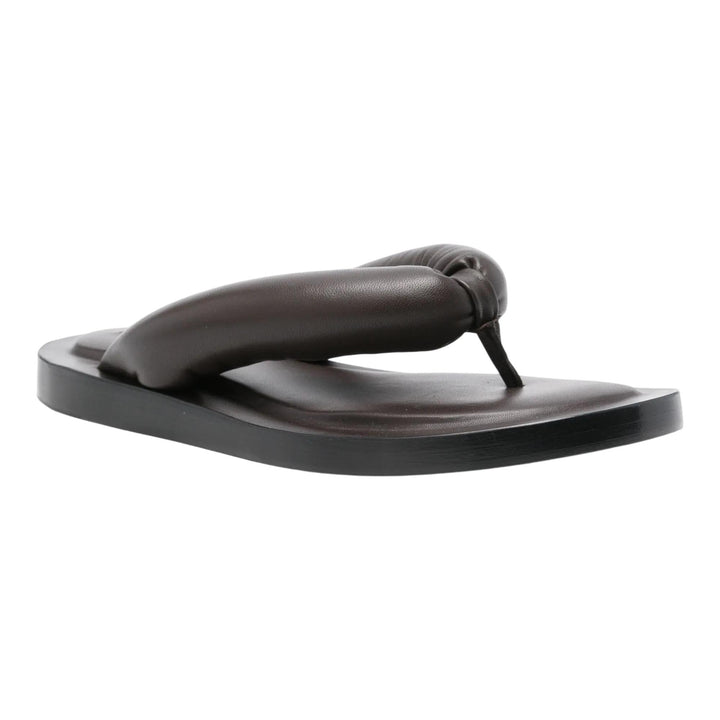 Club21 - Jil Sander - Nappa Setanil Sandal - FLAT SANDALS - Dark Brown