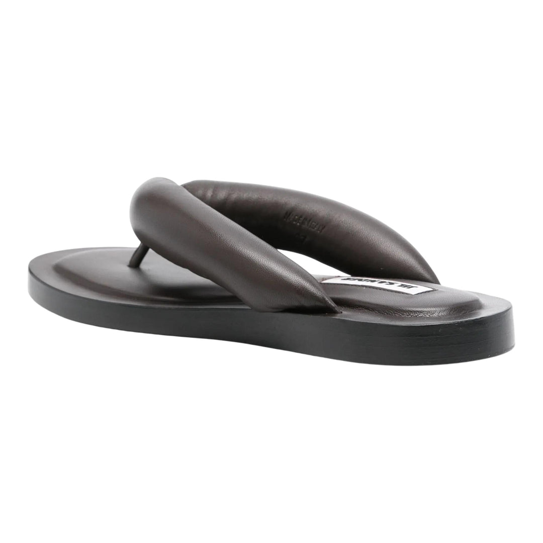Club21 - Jil Sander - Nappa Setanil Sandal - FLAT SANDALS - Dark Brown