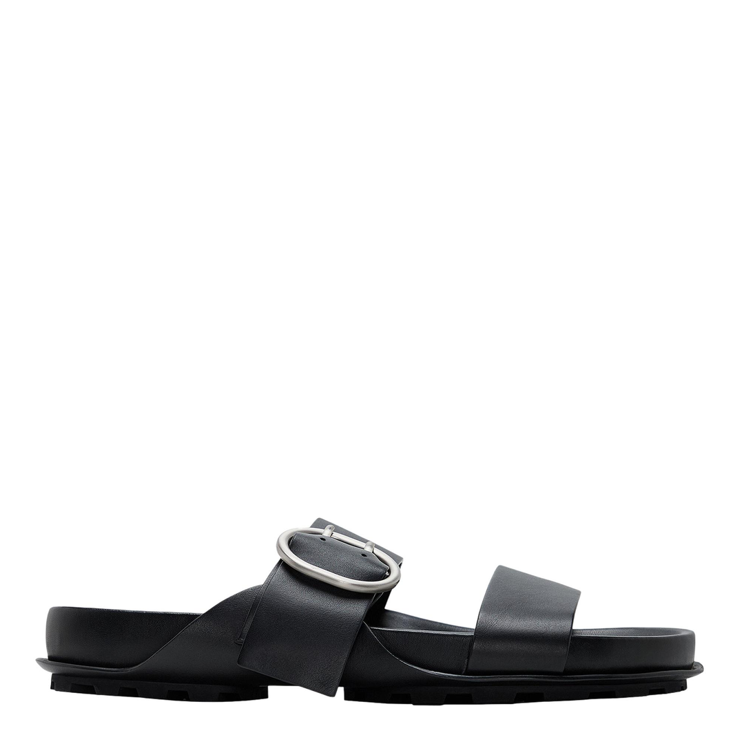 Semi-Shiny Calf Leather Sandal